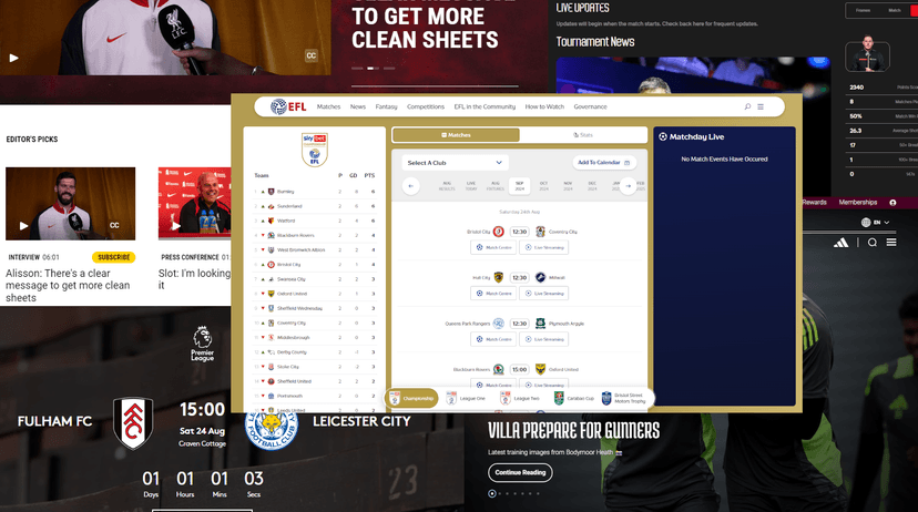 50+ UK Sports Websites